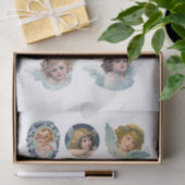 Echte (niet AI) Victoriaans engelen en cherubs Tissuepapier (Geschenk)