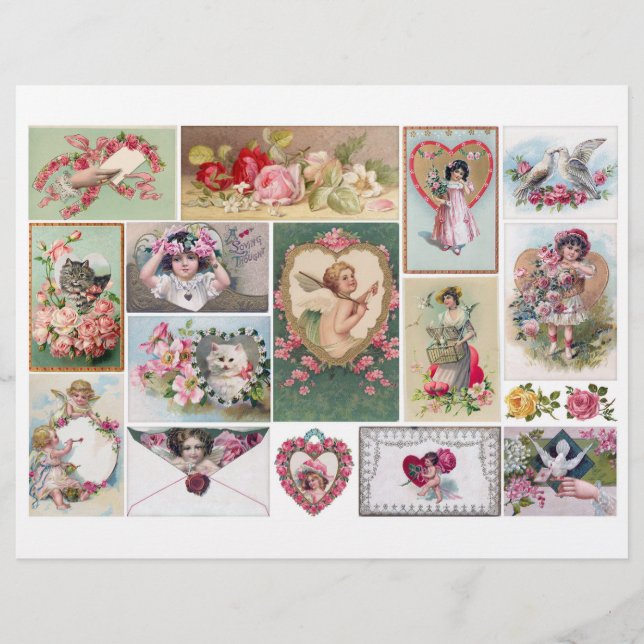 Echte (niet AI) Victoriaans Era Valentijnse (Voorkant)