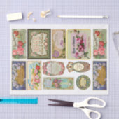 Echte (niet AI)  Victoriaans parfumlabels Tissuepapier (Craft)