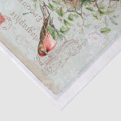 Echte (niet AI)  Victoriaans Vogelcollage Tissuepapier (Detail)