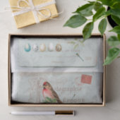 Echte (niet AI)  Victoriaans Vogelcollage Tissuepapier (Geschenk)