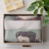 Echte (niet AI)  Victoriaans vrouw met boek Tissuepapier (Geschenk)