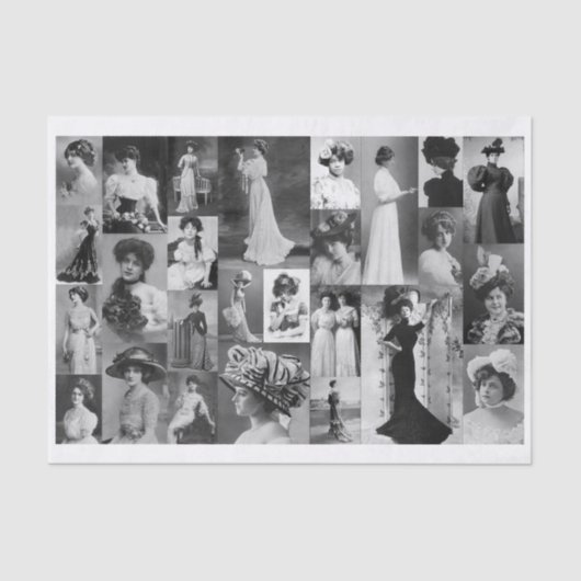 Echte (niet AI)  Victoriaans Vrouwen Foto's Tissuepapier (Voorkant)