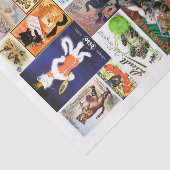 Echte (niet AI) vintage advertenties met katten Tissuepapier (Detail)