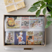 Echte (niet AI) vintage advertenties met katten Tissuepapier (Geschenk)