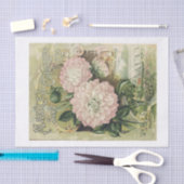 Echte (niet AI) Zaadcatalogus Hoesje Roze Bloemen Tissuepapier (Craft)