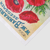 Echte (niet AI) zaadcatalogus Red Poppies Tissuepapier (Detail)