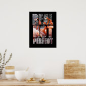 Echte niet Perfecte Citaat Flamingo Tropical Birds Poster (Keuken)