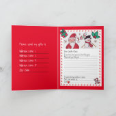 Echte Noordpool Afleveradres voor kinderen kinder Kaart (Binnen)