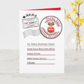 Echte Noordpool Afleveradres voor kinderen kinder Kaart (Gele Bloem)