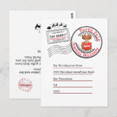 Echte Noordpool retourzending van Santa naar kinde Briefkaart (Voorkant / Achterkant)