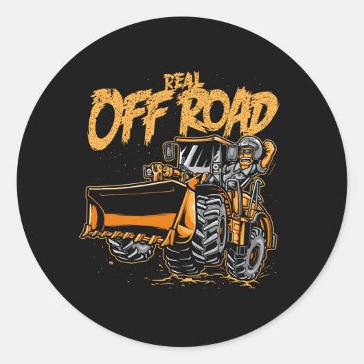 Echte Off Road Truck Ronde Sticker (Voorkant)