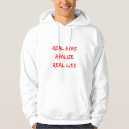 Echte ogen realiseren echte leugens - Bold Typogra Hoodie