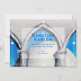 Echte oliepasteltekening Ramadan wenskaart Kaart
