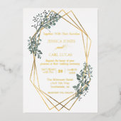 Echte olievlek met olievlekken Lijst Folie Uitnodiging (Voorkant)