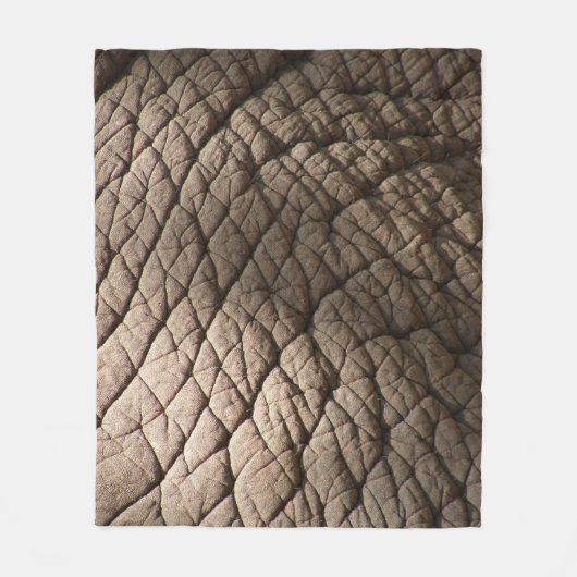 Echte olifantenhuid textuur, gerimpeld. fleece deken (Voorkant)