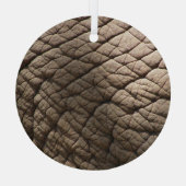 Echte olifantenhuid textuur, gerimpeld. glas ornament (Achterkant)