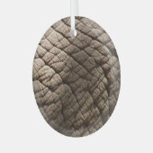 Echte olifantenhuid textuur, gerimpeld. glas ornament (Voorkant links)