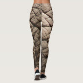 Echte olifantenhuid textuur, gerimpeld. leggings (Achterkant)