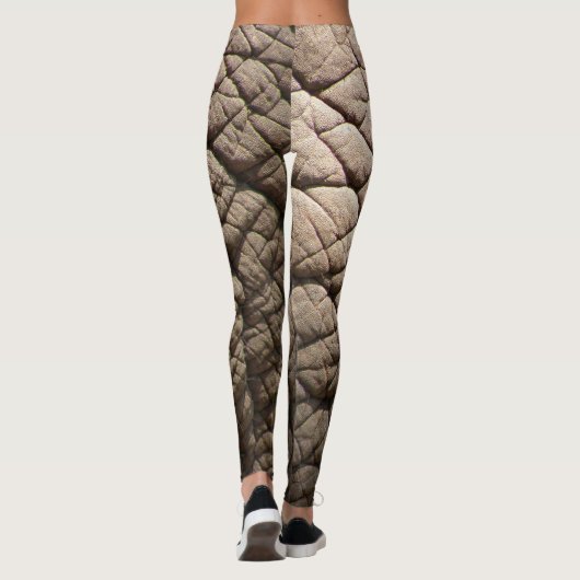 Echte olifantenhuid textuur, gerimpeld. leggings (Achterkant)