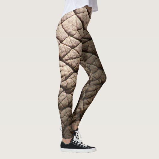 Echte olifantenhuid textuur, gerimpeld. leggings (Rechts)