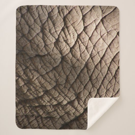 Echte olifantenhuid textuur, gerimpeld. sherpa deken (Voorkant)