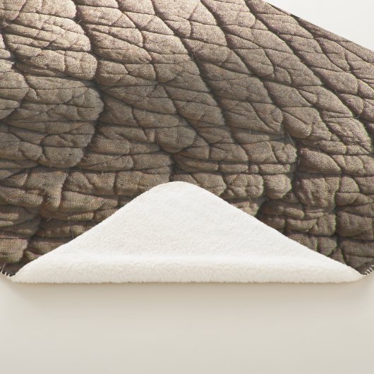 Echte olifantenhuid textuur, gerimpeld. sherpa deken (3/4)