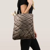 Echte olifantenhuid textuur, gerimpeld. tote bag (Dichtbij)