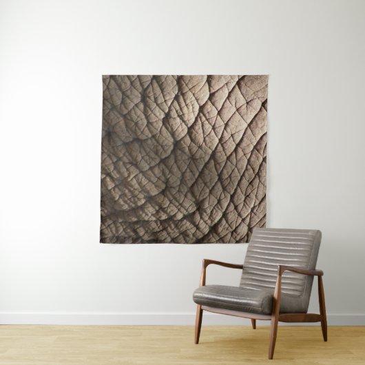 Echte olifantenhuid textuur, gerimpeld. wandkleed (In Situ (horizontaal))