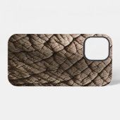 Echte olifantenhuidtextuur, gerimpeld. iPhone hoesje (Achterkant horizontaal)