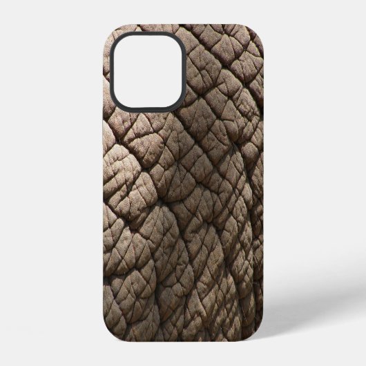 Echte olifantenhuidtextuur, gerimpeld. iPhone hoesje (Achterkant)