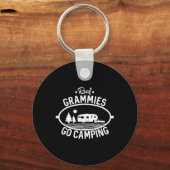 Echte Oma's Gaan Kamperen 5th Wheel Camper Rv Vaka Sleutelhanger (Voorkant)