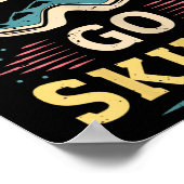 Echte oma's gaan skiën oma ski poster (Hoek)