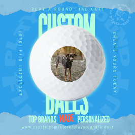 Echte op maat gemaakte fotocadeau voor golfers Tit Golfballen