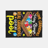 Echte opa's Grappig Pool Speler Biljart Fleece Deken (Voorkant (Horizontaal))