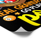 Echte opa's Grappig Pool Speler Biljart Poster (Hoek)