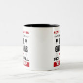 Echte opa's spelen pickleball grappige senior spel tweekleurige koffiemok (Center)