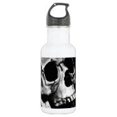Echte Oude Greyscale Schedel Waterfles (Voorkant)
