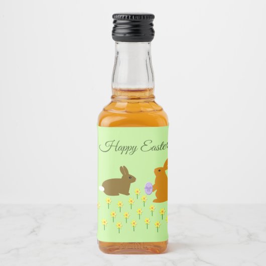 Echte paasbundels en deaffodis likeurfles etiket (Voorkant)