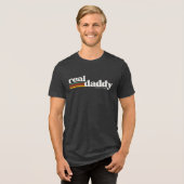 Echte Papa, Retro Vaderstijl Tri-Blend Shirt (Voorkant volledig)