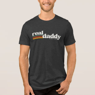 Echte Papa, Retro Vaderstijl Tri-Blend Shirt