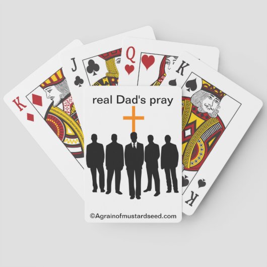 Echte pap's Vaderdag Pokerkaarten (Achterkant)