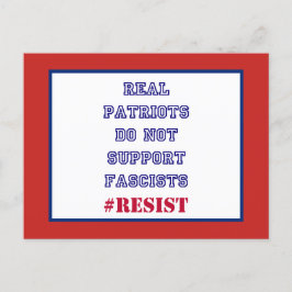 Echte patriotten bieden geen ondersteuning voor fa briefkaart