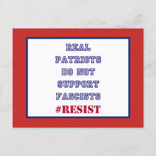 Echte patriotten bieden geen ondersteuning voor fa briefkaart