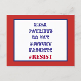 Echte patriotten bieden geen ondersteuning voor fa briefkaart