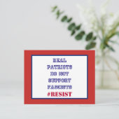 Echte patriotten bieden geen ondersteuning voor fa briefkaart (Staand voorkant)