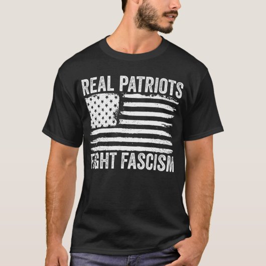 Echte Patriotten Vecht Fascisme Anti Fascisme T-shirt (Voorkant)