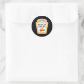 Echte Perzik Salsa Grappige Groep Sausjes Ronde Sticker (Tas)