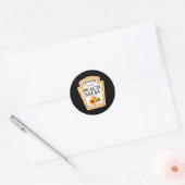 Echte Perzik Salsa Grappige Groep Sausjes Ronde Sticker (Envelop)
