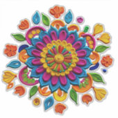 Echte pic rangoli sticker (Voorkant)